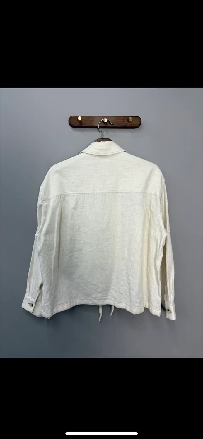 프리즘웍스 린넨 아이보리 블루종 자켓 H1855 상품이미지5