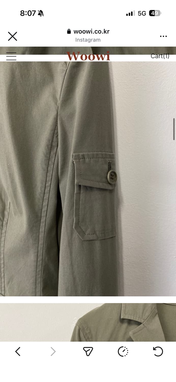 빈티지woowi 코튼셔츠자켓  상품이미지4