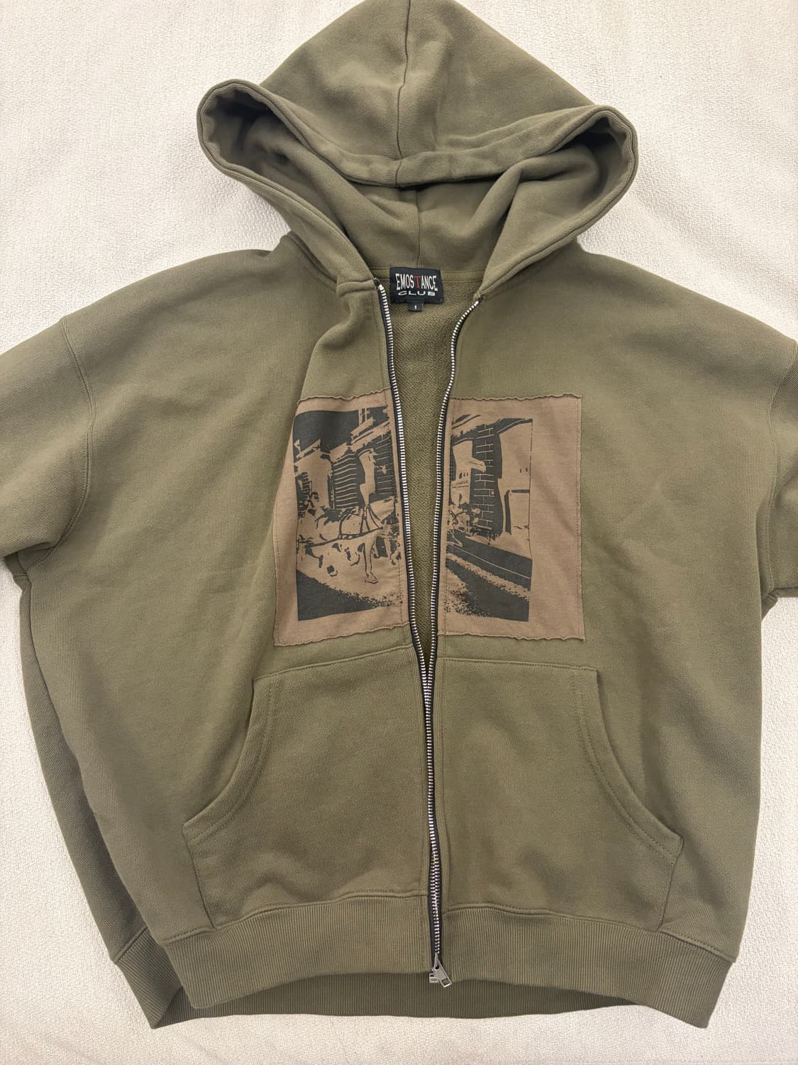 에모스탠스클럽 카키 비엔나 후드집업 1사이즈 상품이미지1