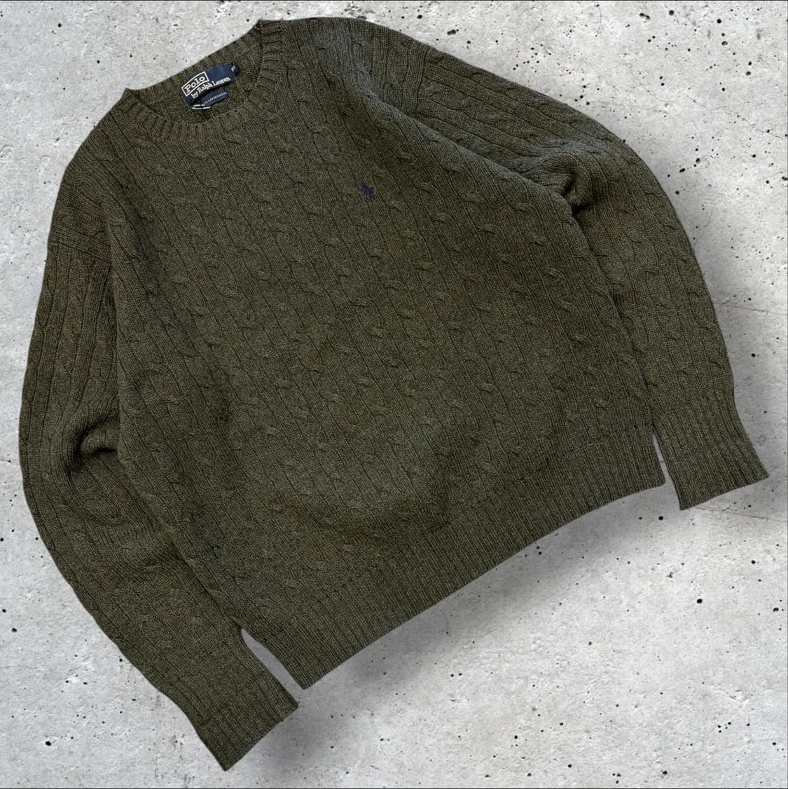 [95] 폴로 랄프로렌 울 케이블 니트 올리브 D386 상품이미지1