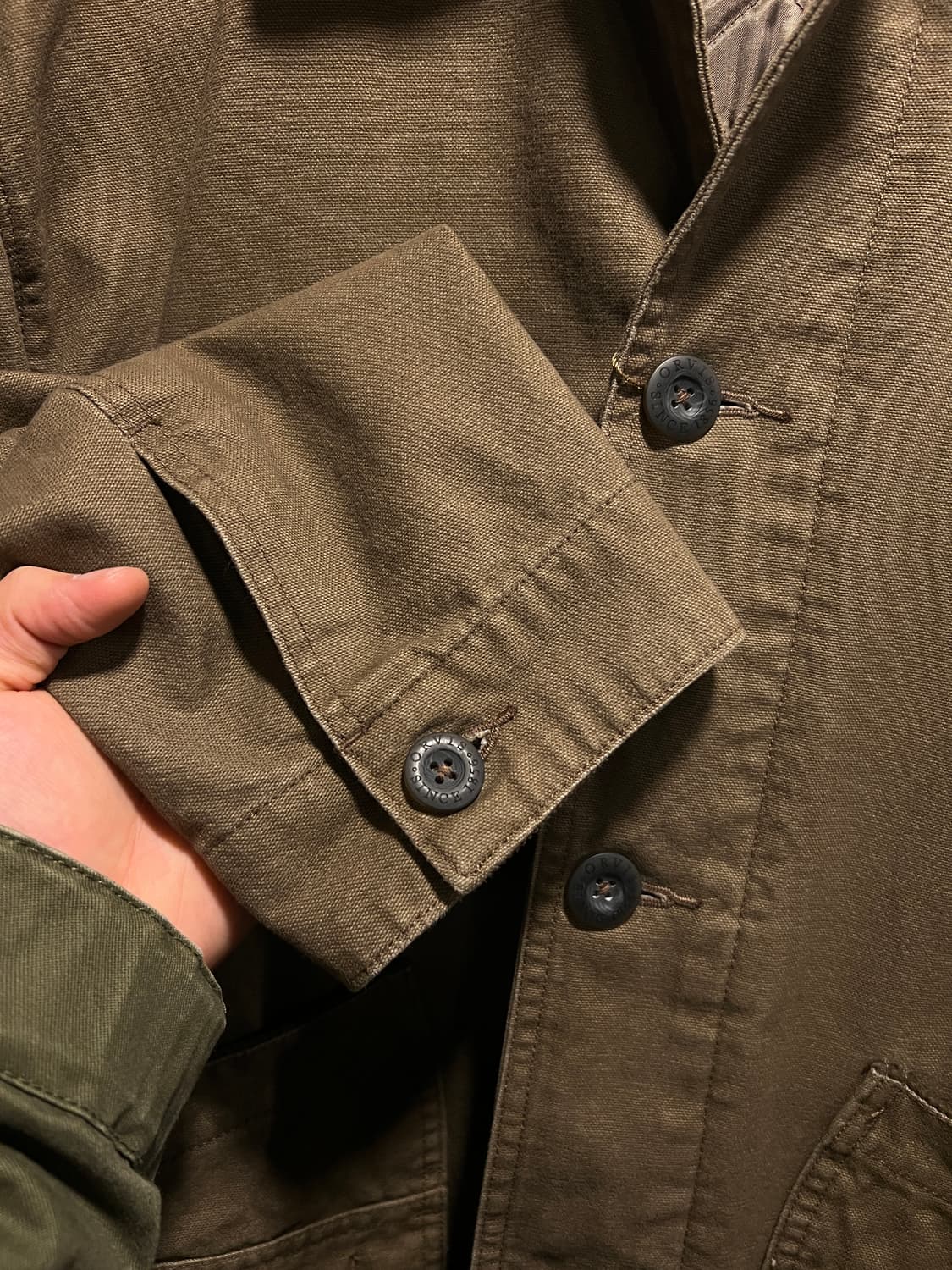 [L]ORVIS USA 오르비스 퀼팅 라이닝 브라운 캔버스 헌팅 자켓 상품이미지5