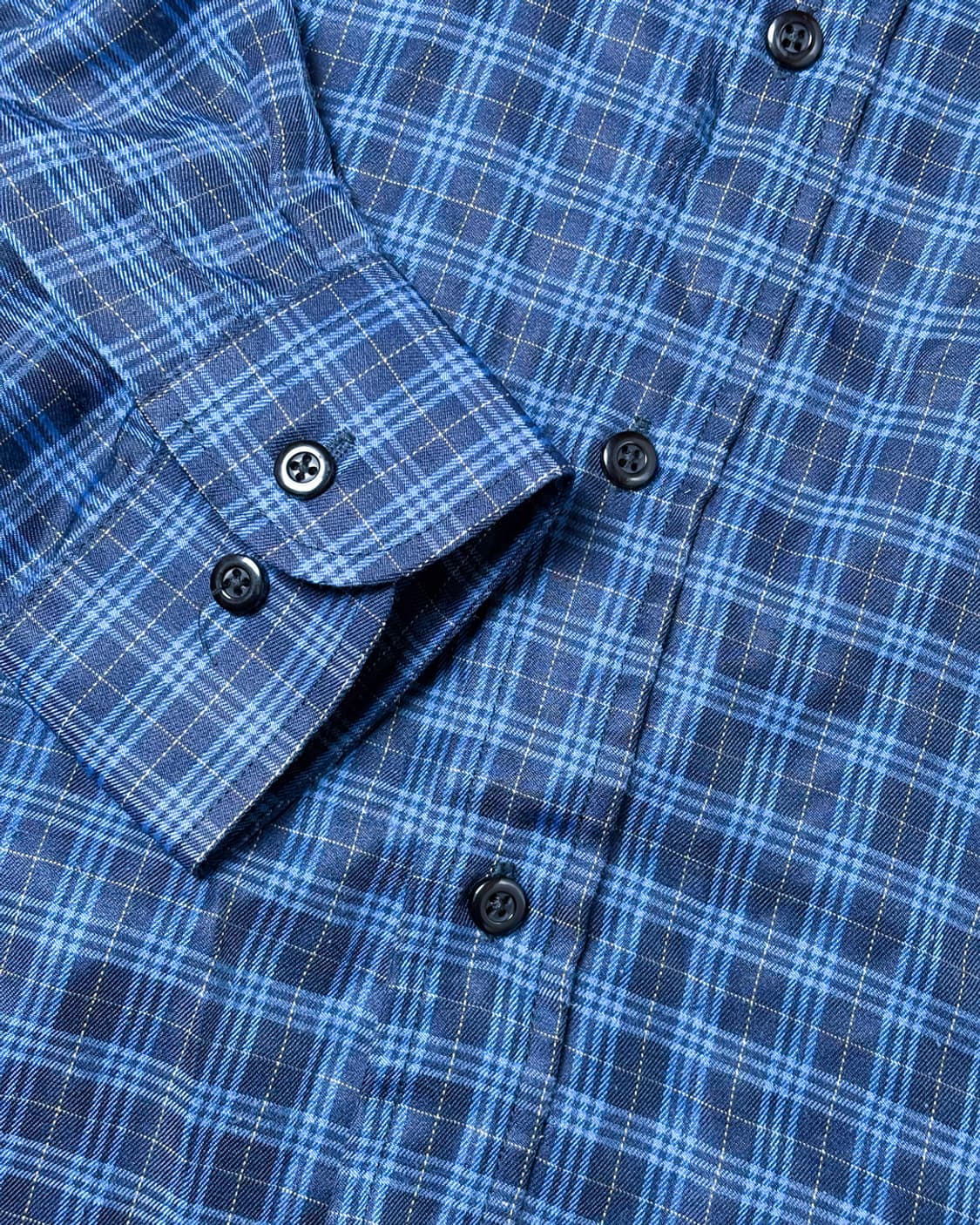 일본빈티지 블루 체크 셔츠 상품이미지5