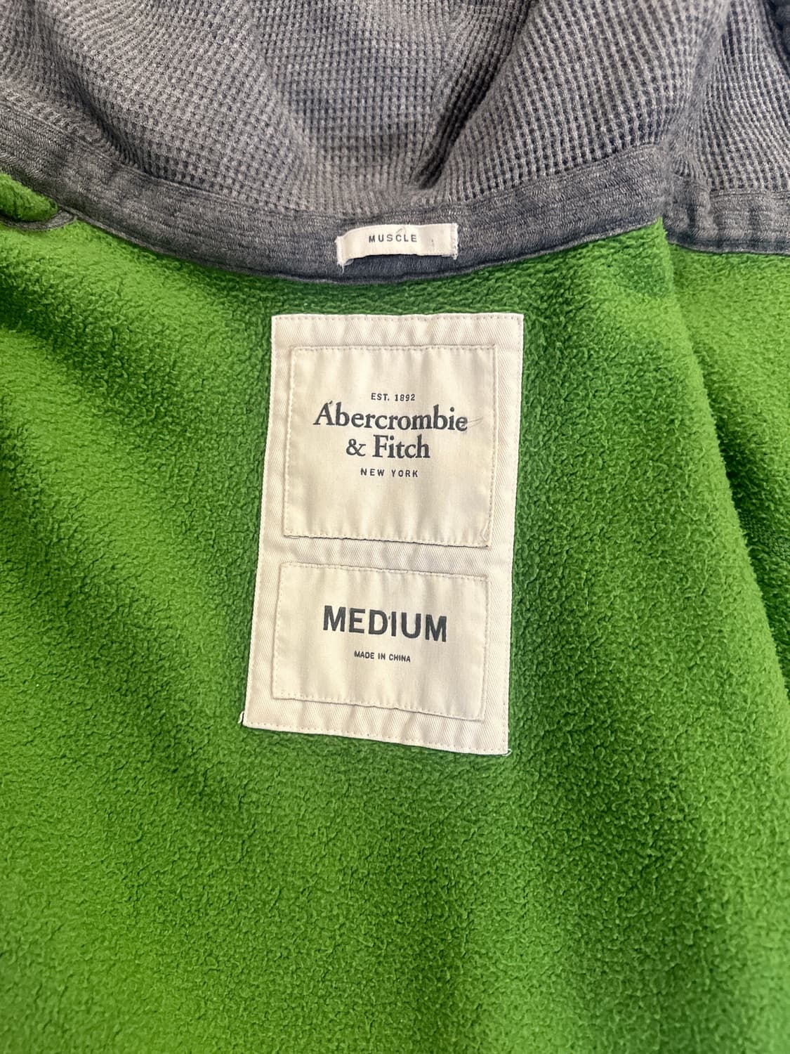 아베크롬비 FITCH green hoodie zip up (희귀템) 상품이미지4