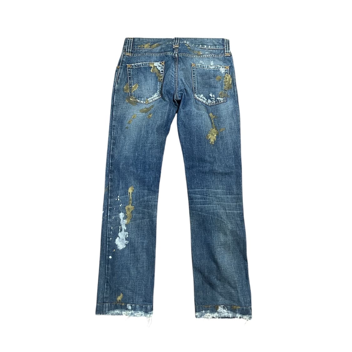 Dolce & Gabban 실버, 골드 페인팅 데님 팬츠 상품이미지2