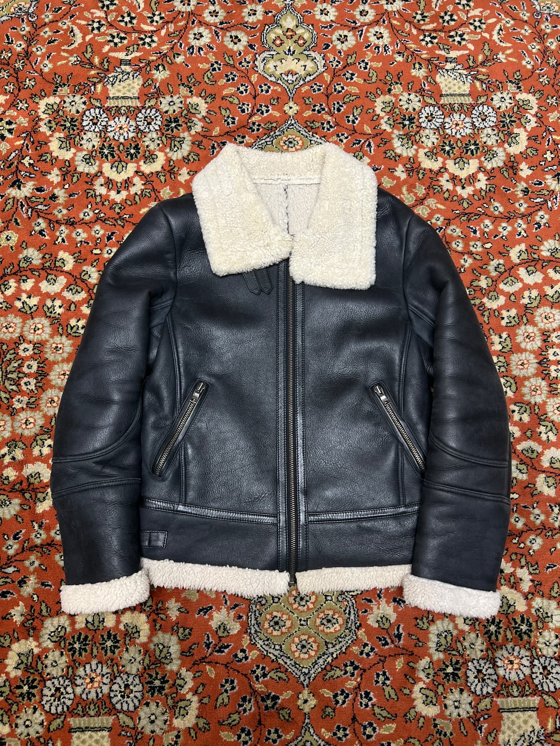 [L] JPN 램스킨 양가죽 무스탕 블랙 상품이미지1