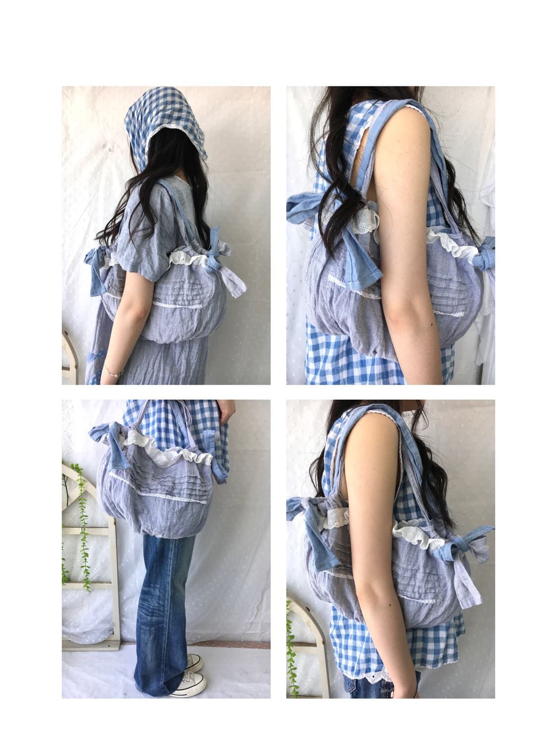 [HANDMADE] 핸드메이드 리본 토트백 모리걸 상품이미지2