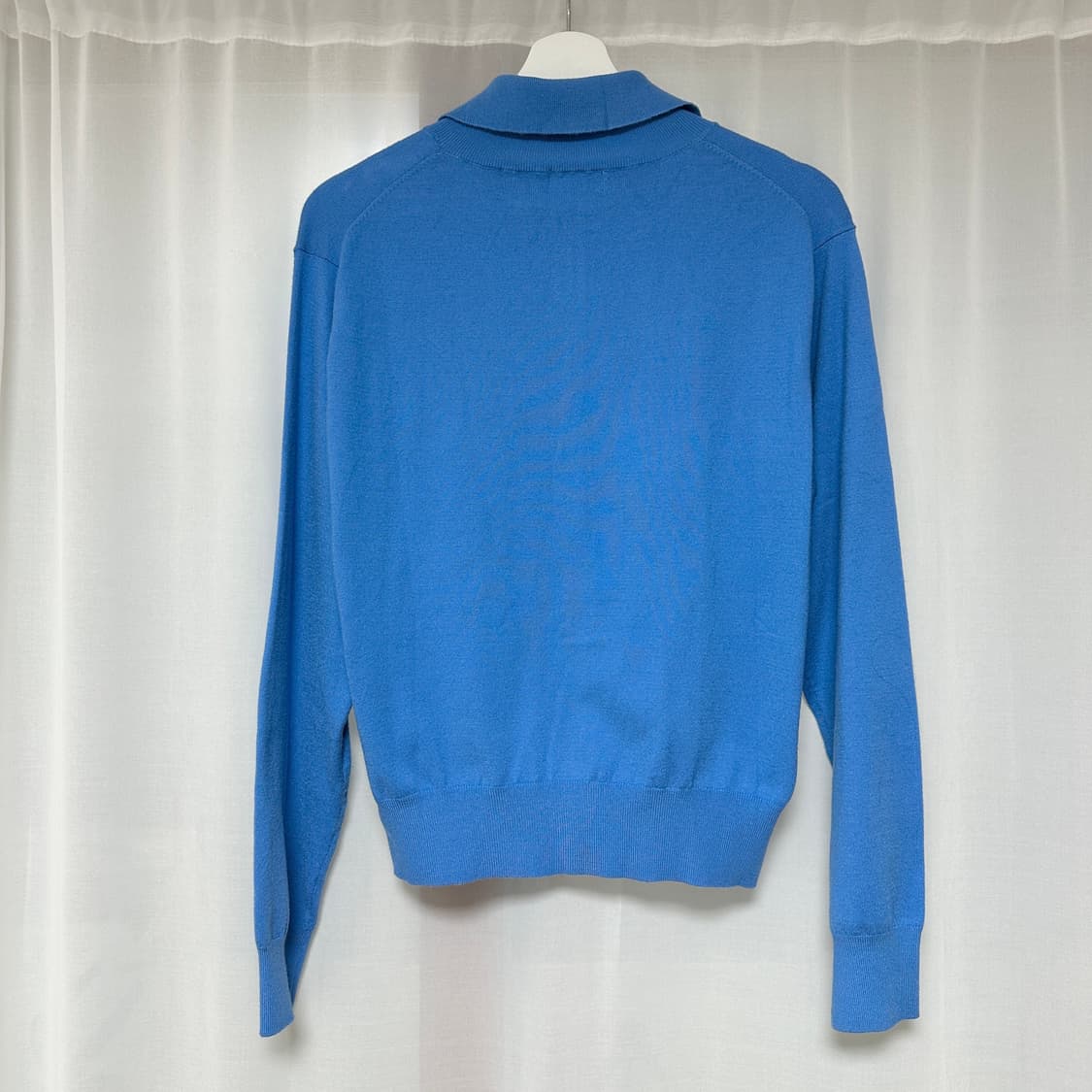 무탠다드 우먼즈 에센셜 하이 넥 가디건 [블루] - M 상품이미지5