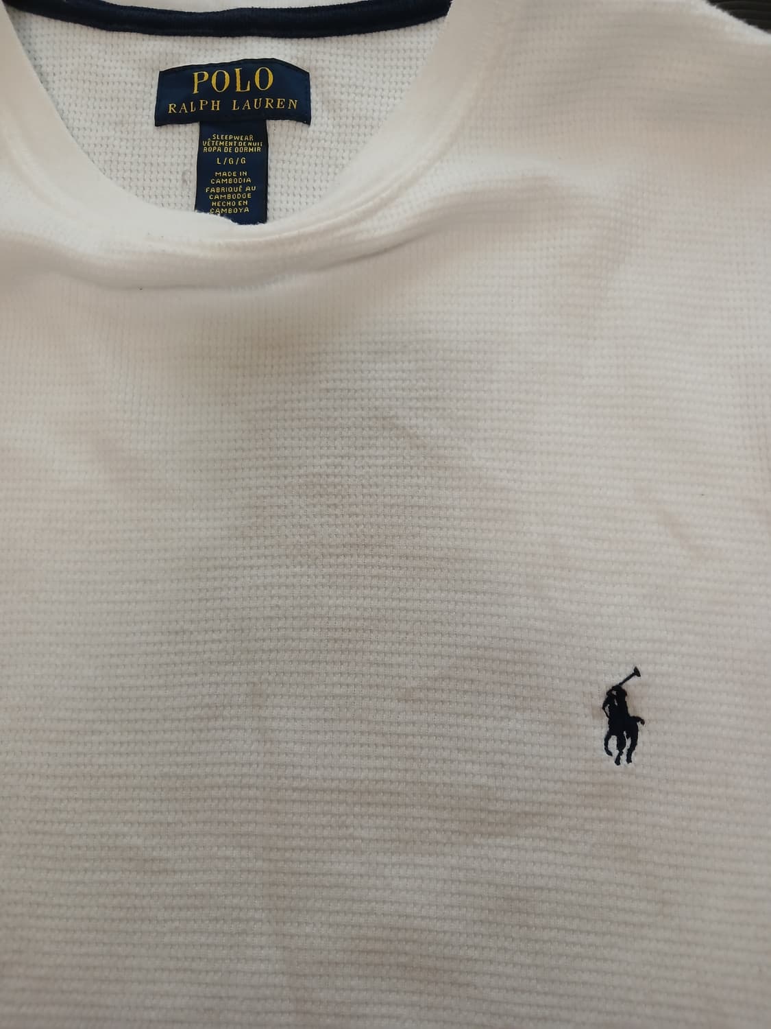 폴로 화이트 와플 롱슬리브  상품이미지2