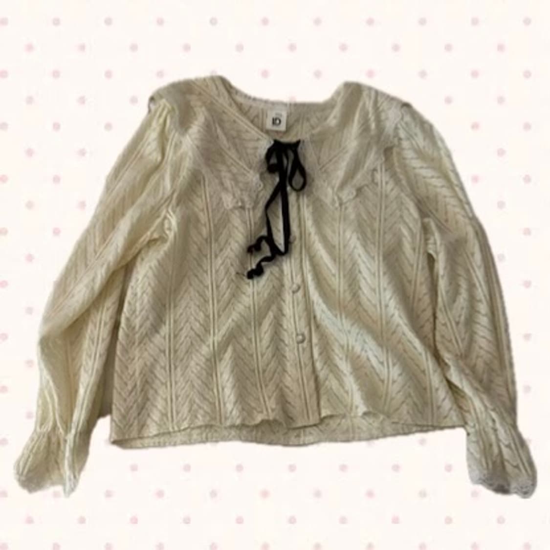 미소녀 리본 프릴 블라우스 상품이미지1