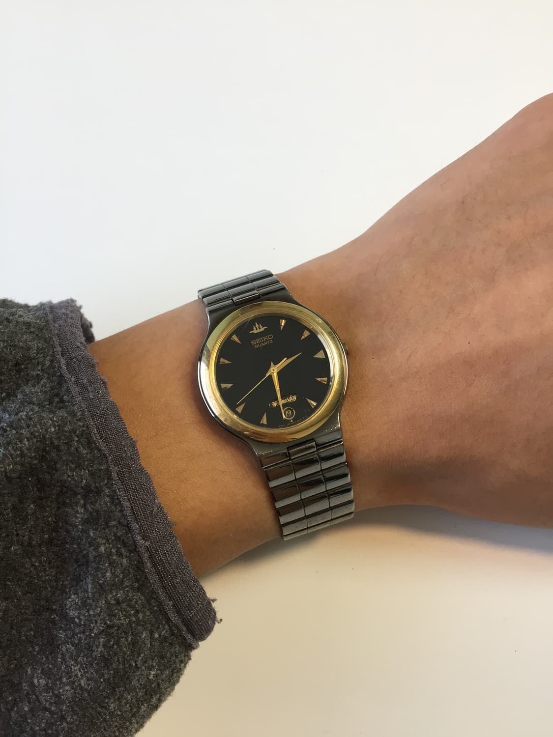 90s seiko black-gold combi quartz 상품이미지6