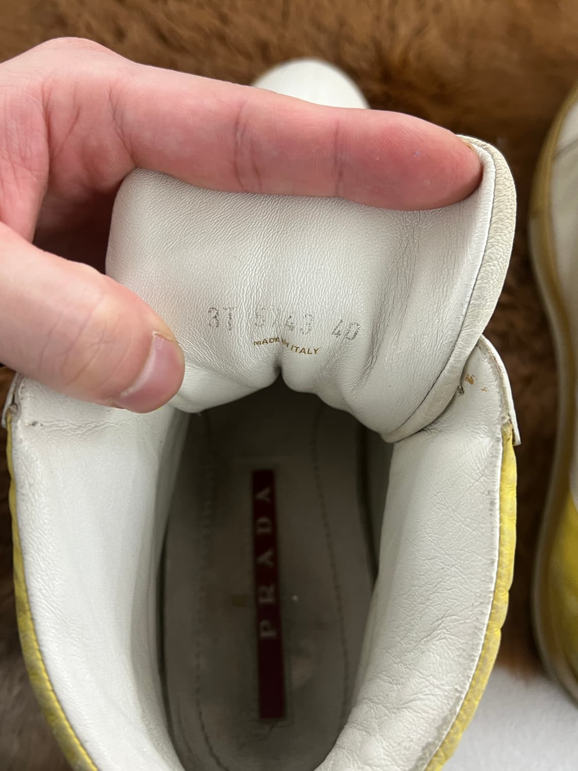 프라다 레더 하이탑 스니커즈 상품이미지6