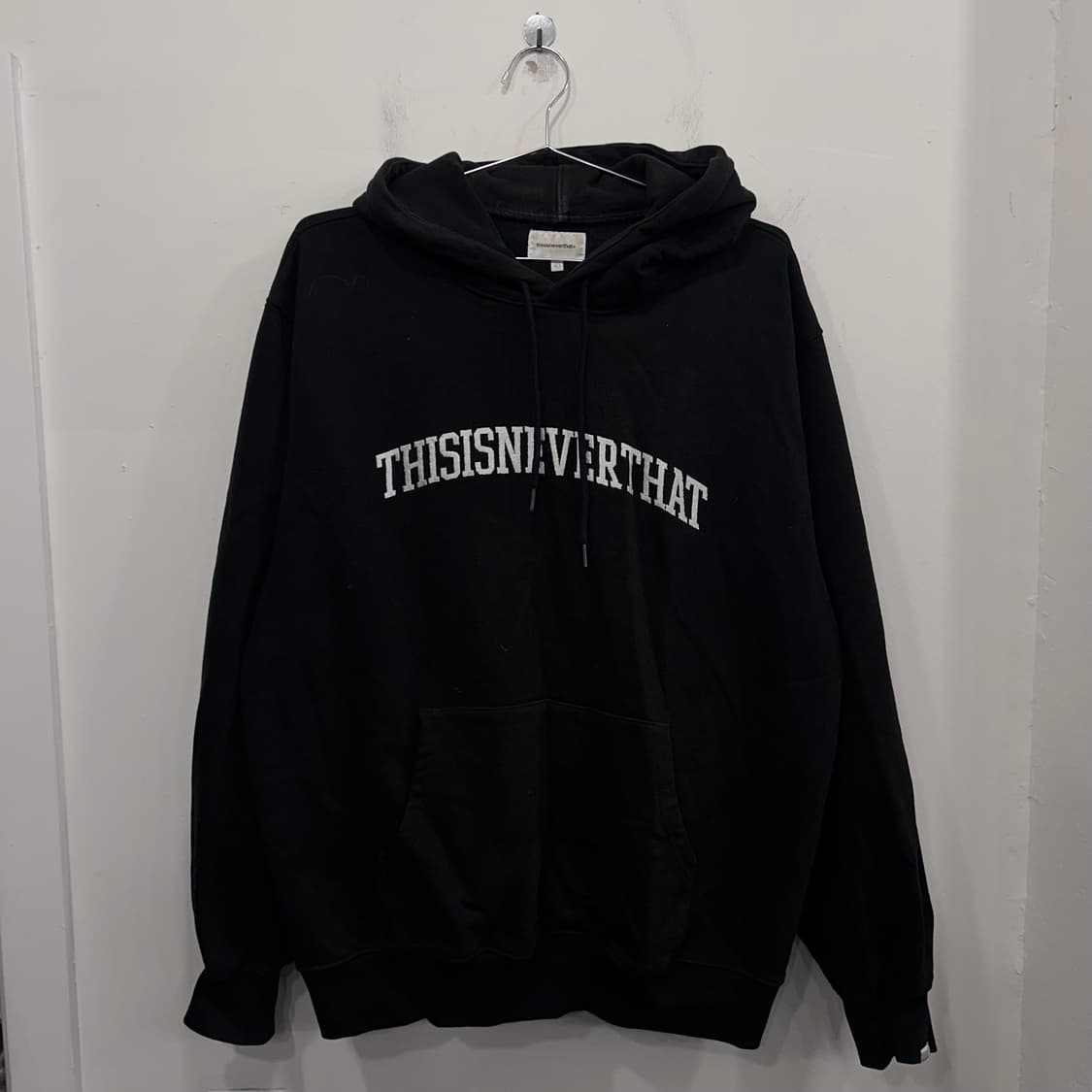 디스이즈네버댓 실버 빅로고 오버핏 후드티 상품이미지2