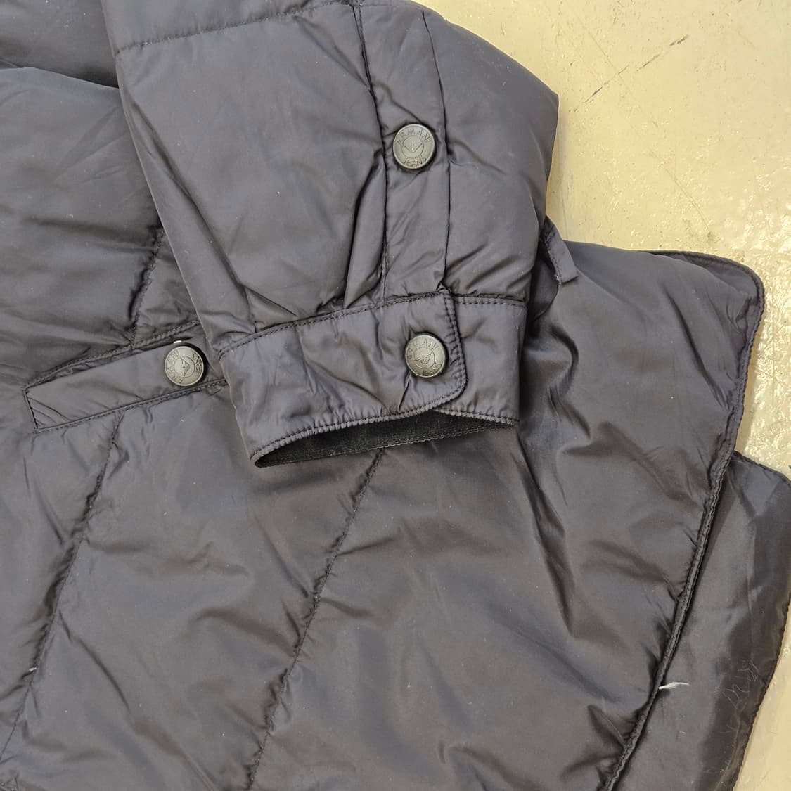 90's ARMANI JEANS 빈티지 알마니진 다운 패딩 셔츠 자켓 L 상품이미지4