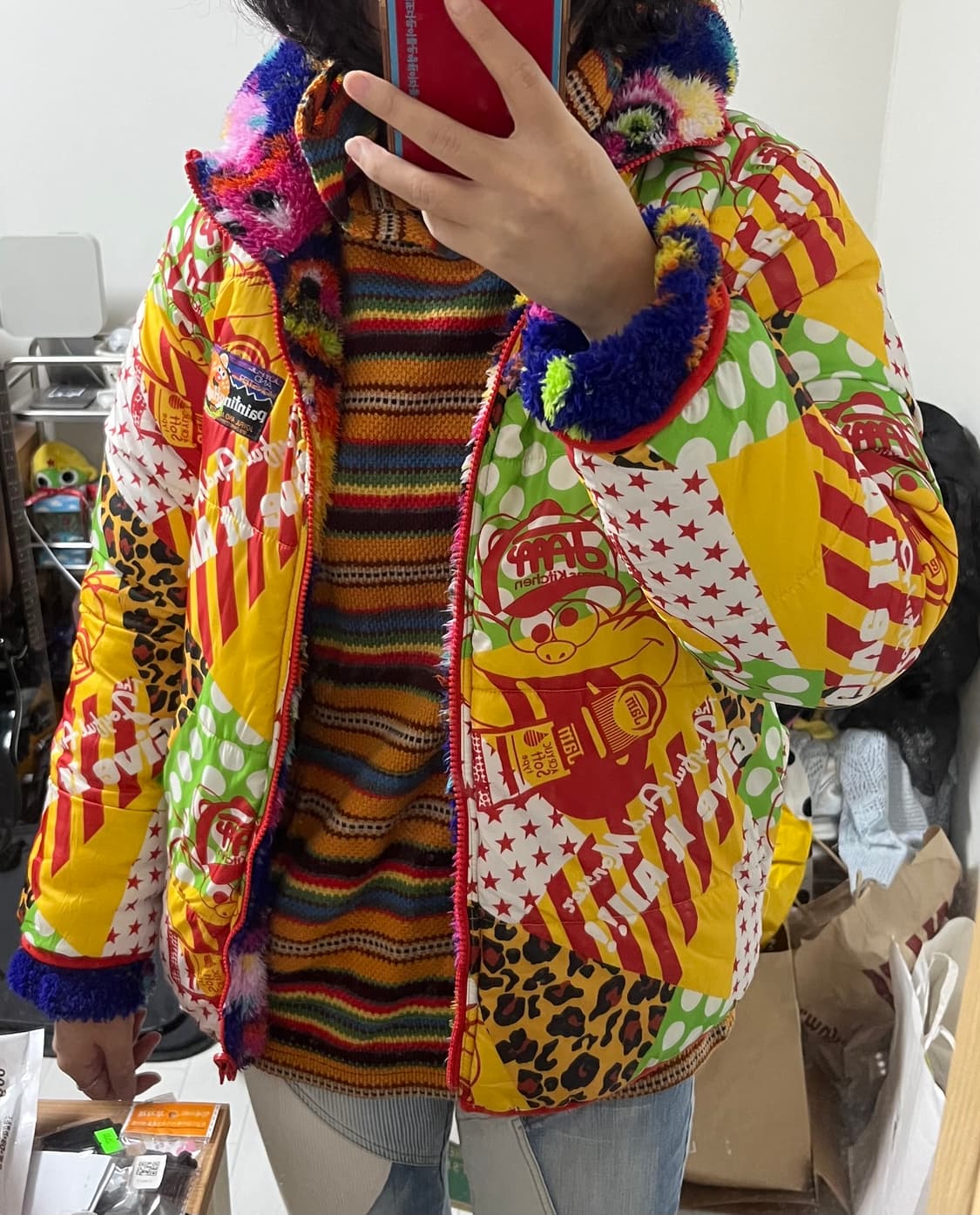 JAM 리버시블 후리스 숏패딩 상품이미지2