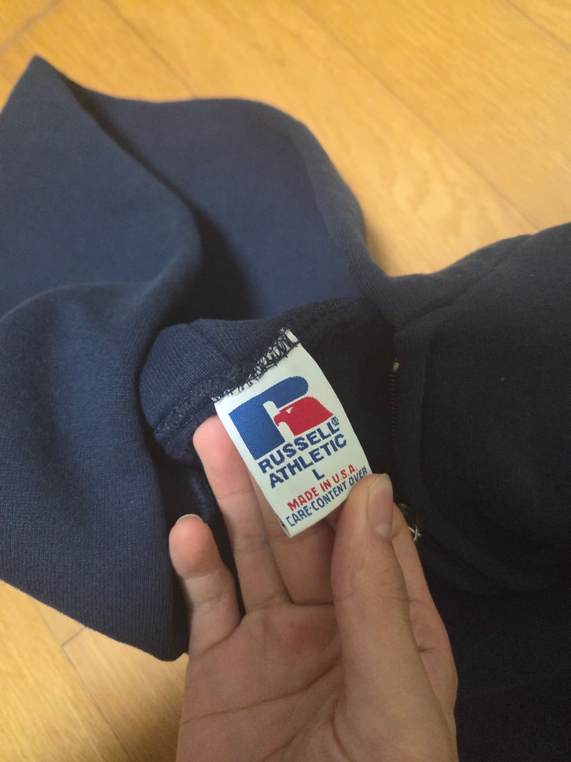 80s 러셀 후드집업 네이비 상품이미지3