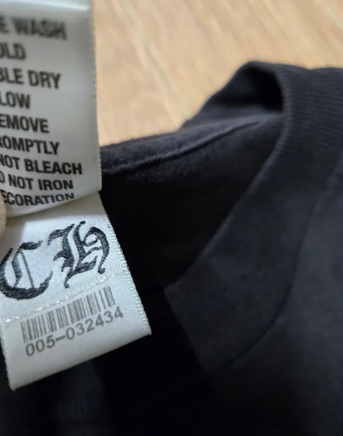 [정품] 크롬하츠 블랙 긴팔 티셔츠 L 상품이미지4