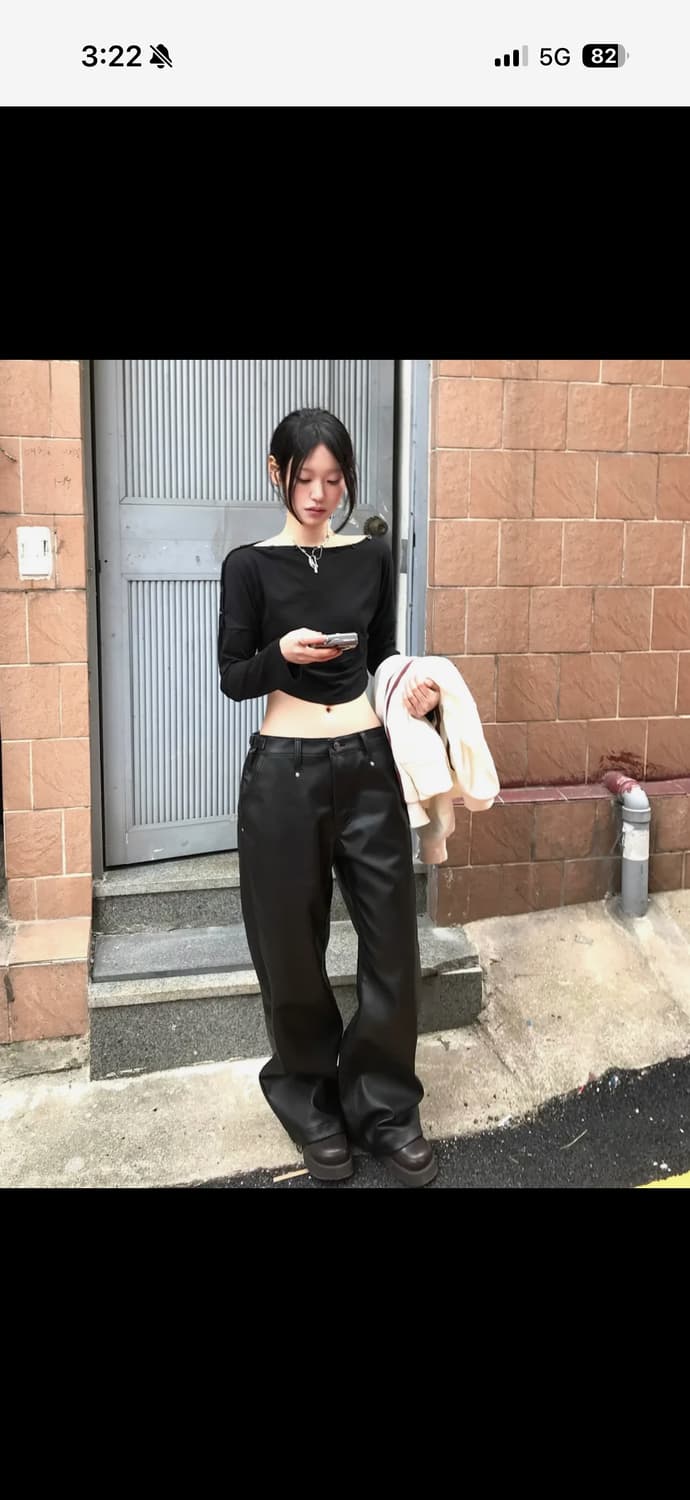 탄산X설라노 레더팬츠 상품이미지1