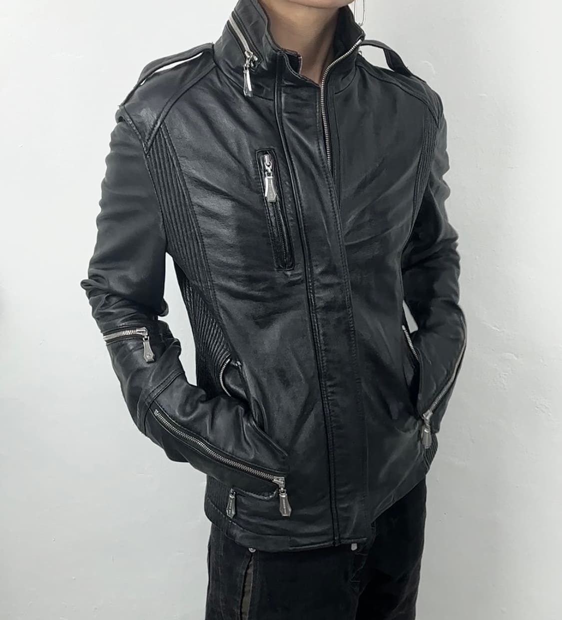 Luv maison Ribbed Panel Lambskin Leather 상품이미지1