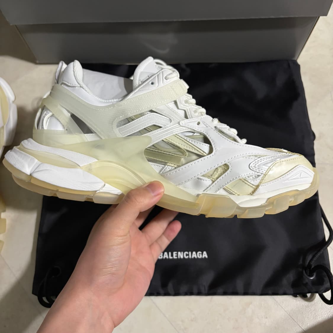 [새상품]발렌시아가 트랙2 클리어솔 화이트 270,275,280 상품이미지4