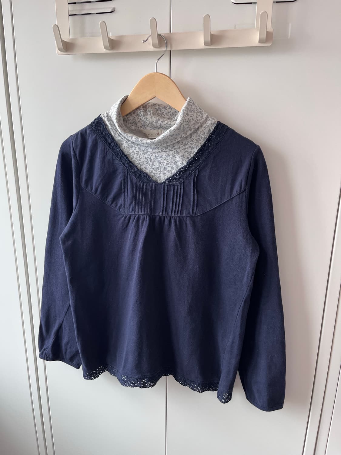 잔꽃 레이어드 목폴라 긴팔 롱 슬리브 상품이미지7