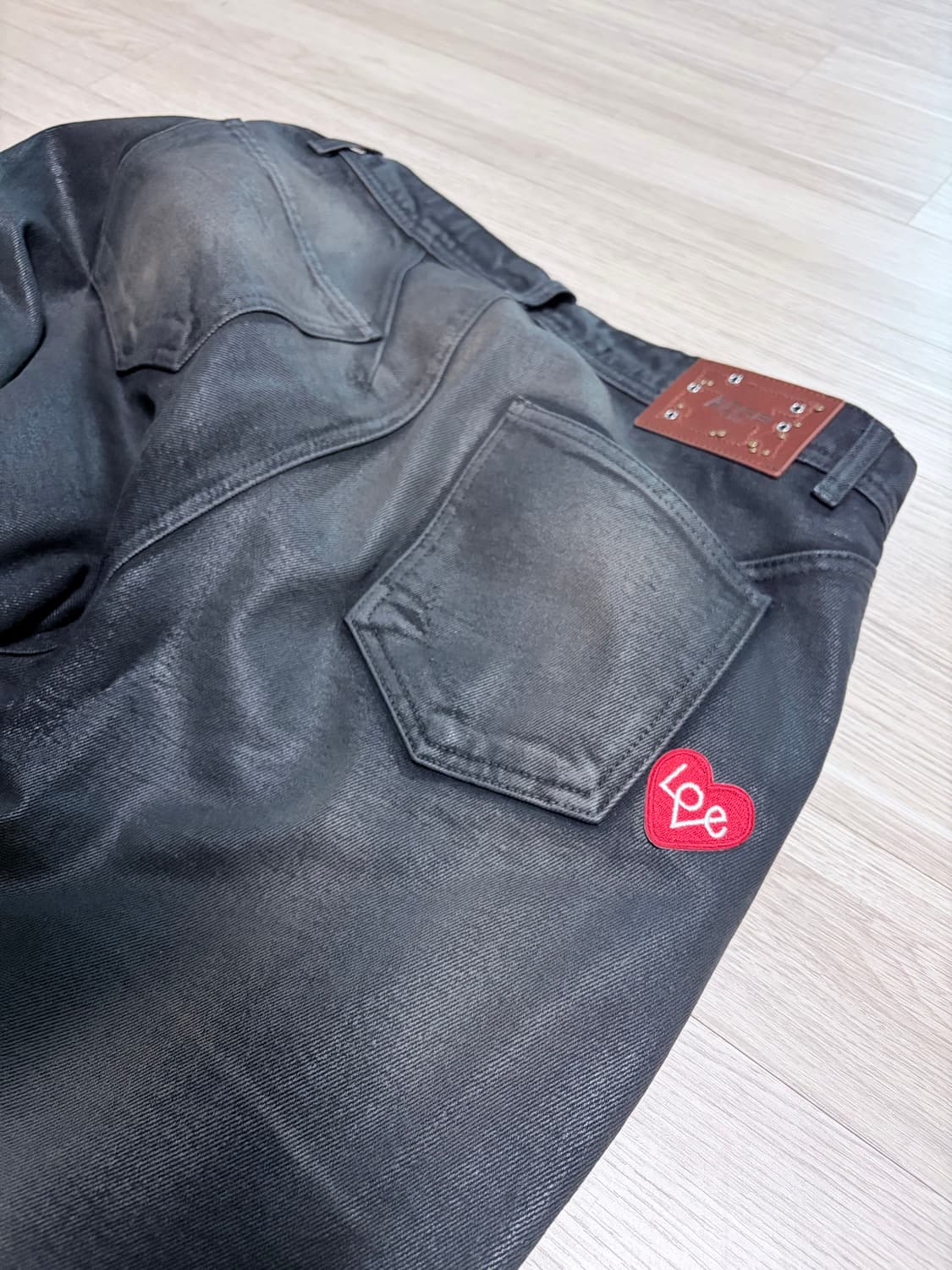 ADSB Patch spray washed wide leg jeans 상품이미지3