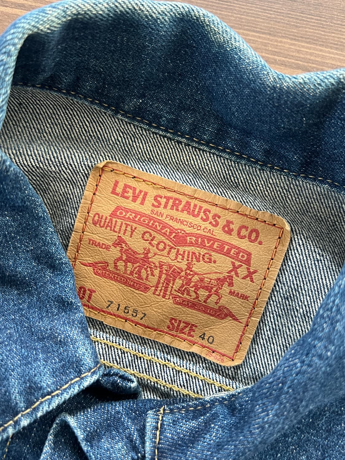 90s Levis 리바이스 제팬 71577 트러커 데님 자켓 상품이미지6