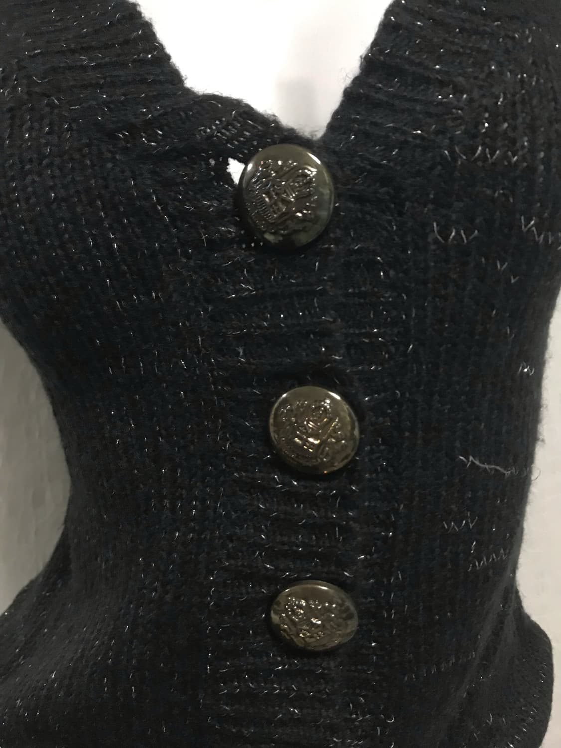 택포•빈티지 마즈 ma*rs 갸루 금장 하이넥 글리터 니트 원피스 탑 상품이미지5