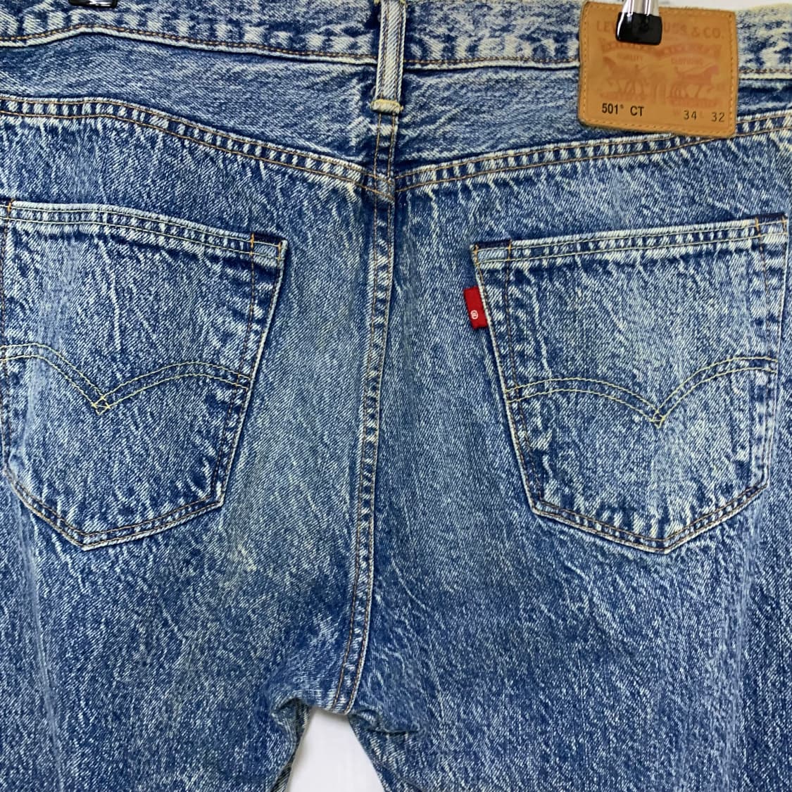 리바이스 빈티지 스톤워싱 데님 팬츠 돌청 청바지 중청 34인치 상품이미지7