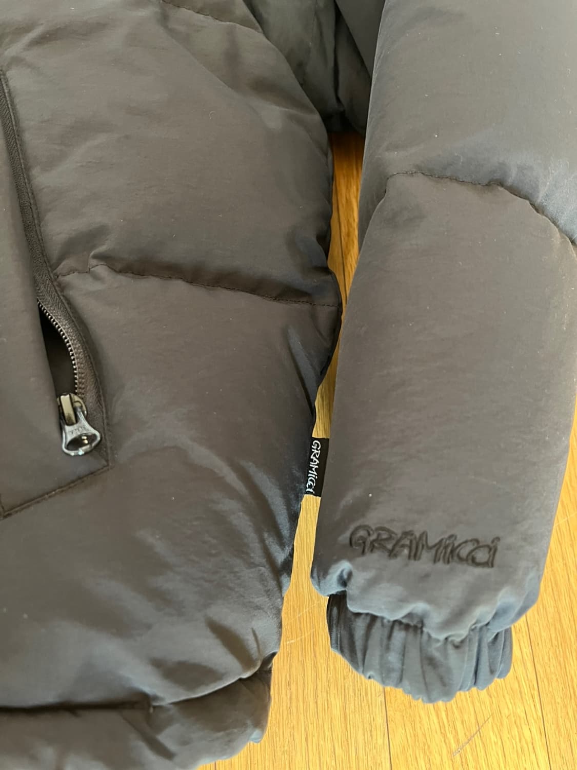 그라미치 눕시 다운 패딩 블랙 라지 아메카지 상품이미지2