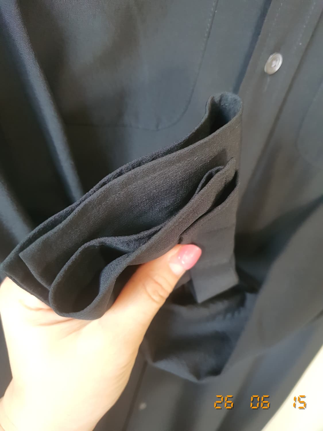 폴로 랄프로렌 여성 실크 롱 원피스 2 블랙 상품이미지9