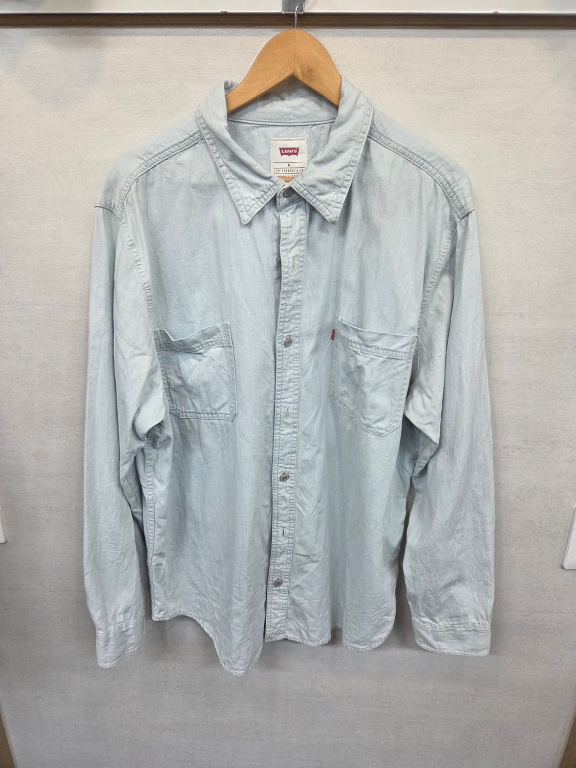 리바이스 빈티지 오버핏 연청 데님셔츠 긴팔 xl xxl 상품이미지1