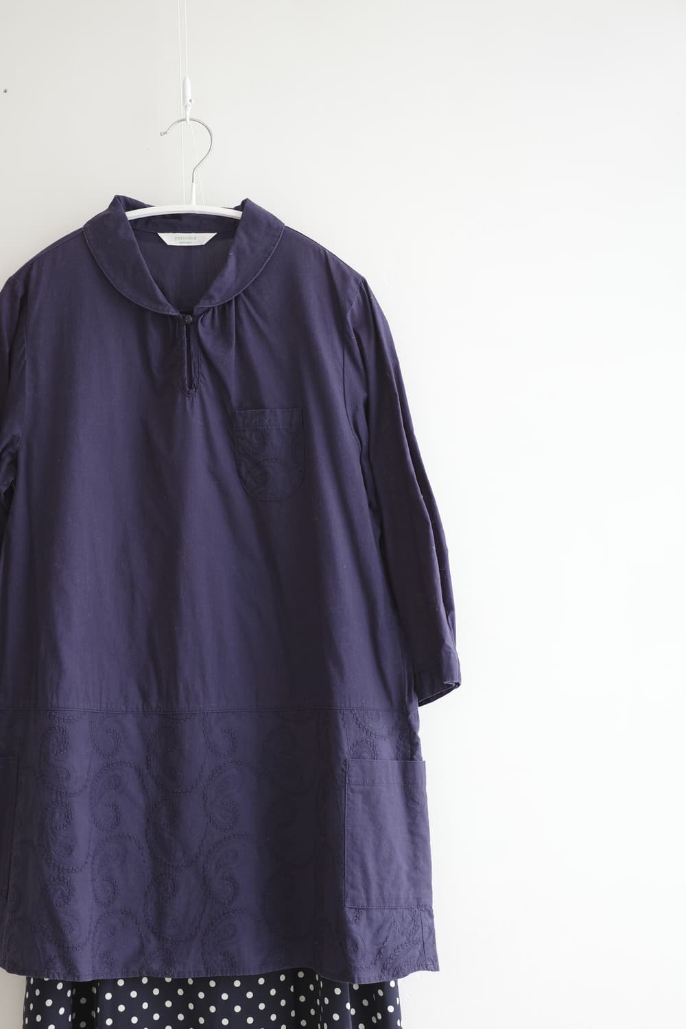 persodea 둥근카라 네이비 다수 셔츠 상품이미지1