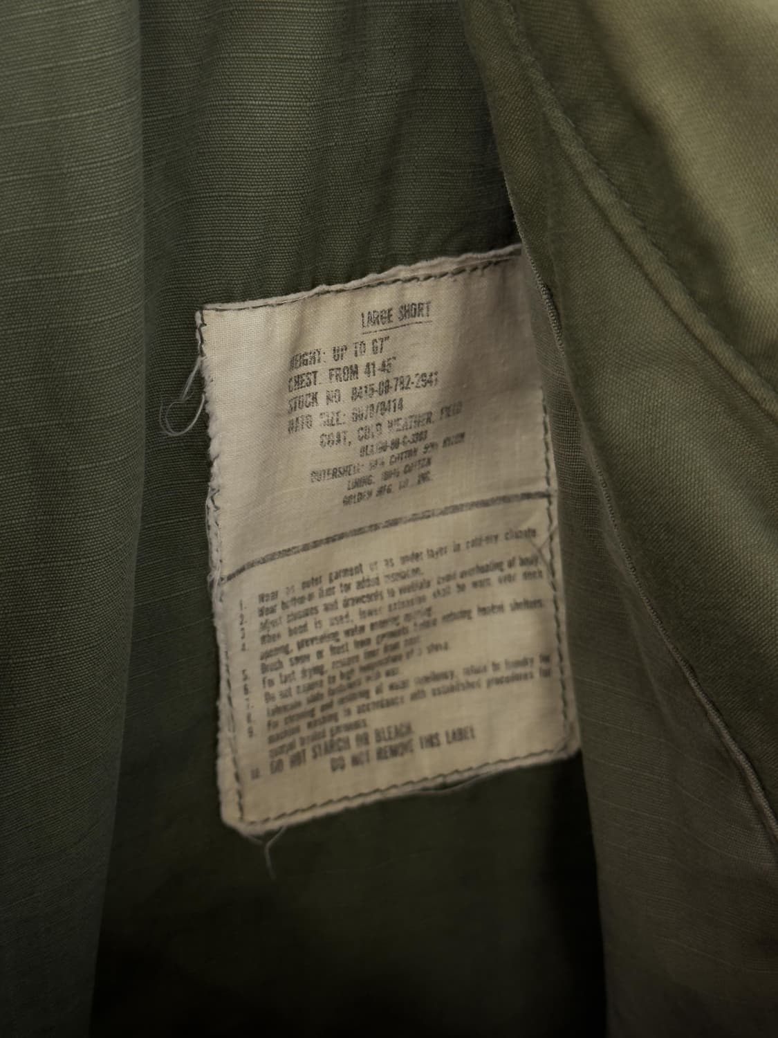 US ARMY 오리지널 M-65 필드자켓 상품이미지6