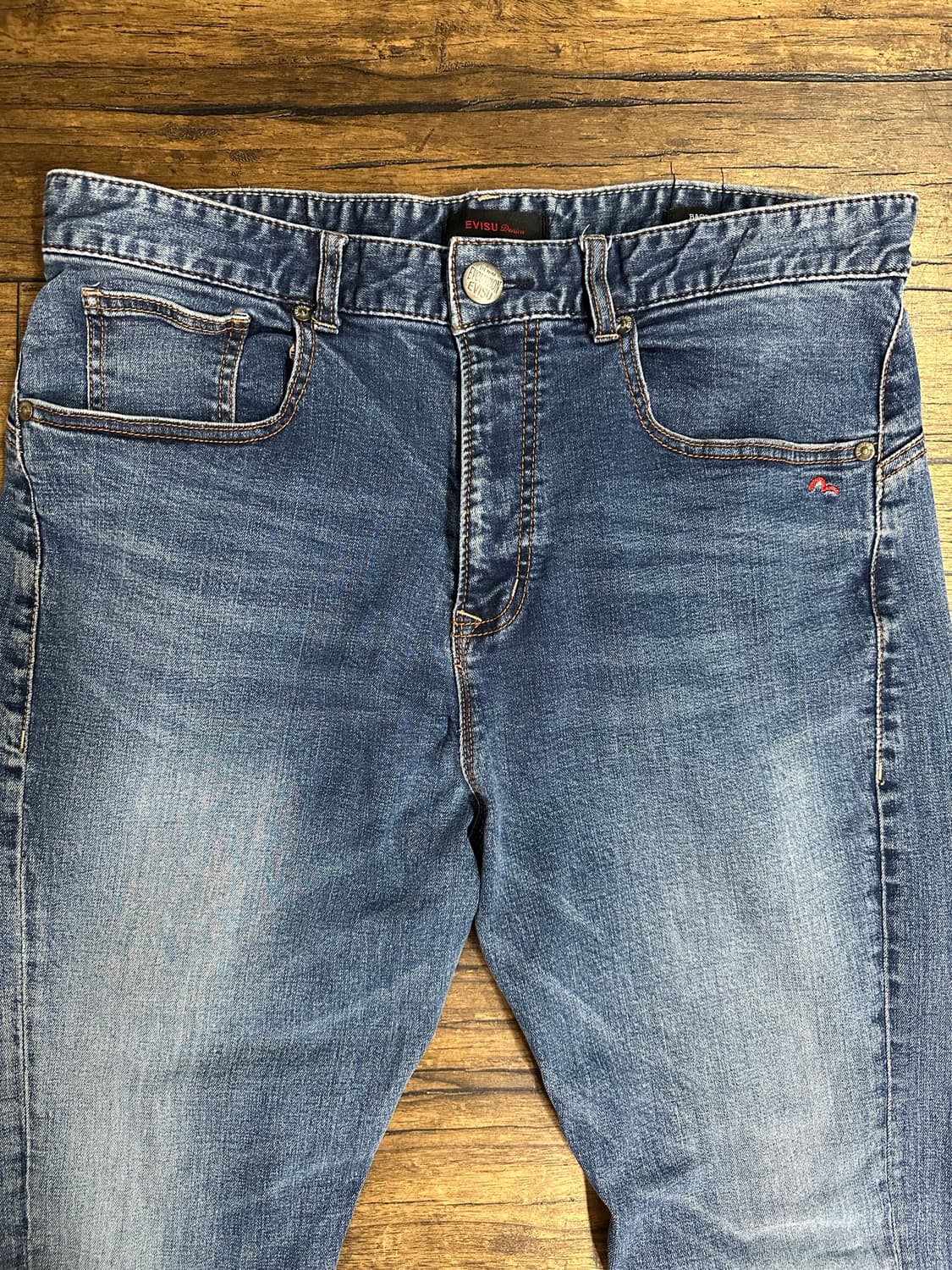 에비수 EVISU Denim 배기핏 데님 팬츠 34인치 상품이미지6