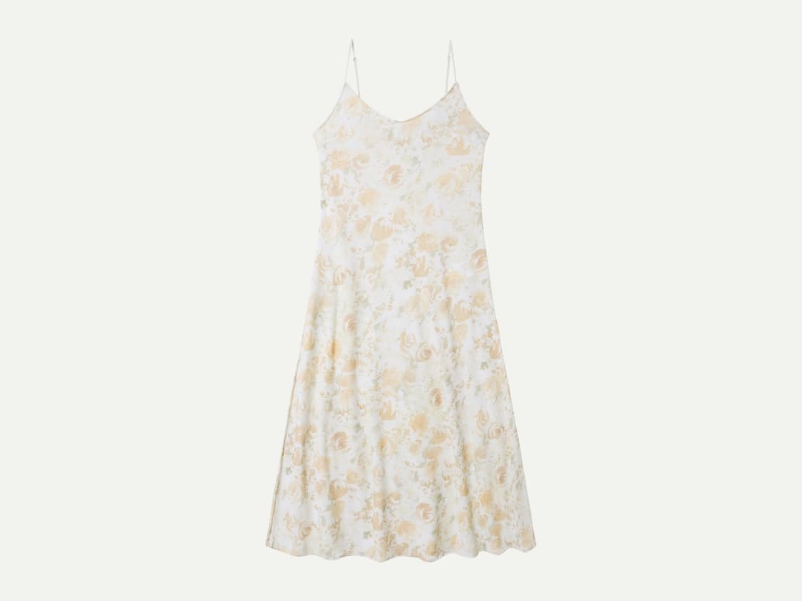 VIA FLORAL SLIP LONG ONEPIECE (ORANGE FL 상품이미지1