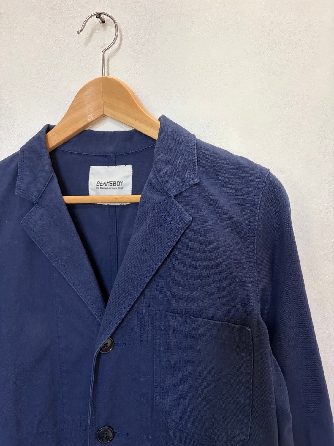 빔스보이 네이비 코튼 트렌치코트 상품이미지3