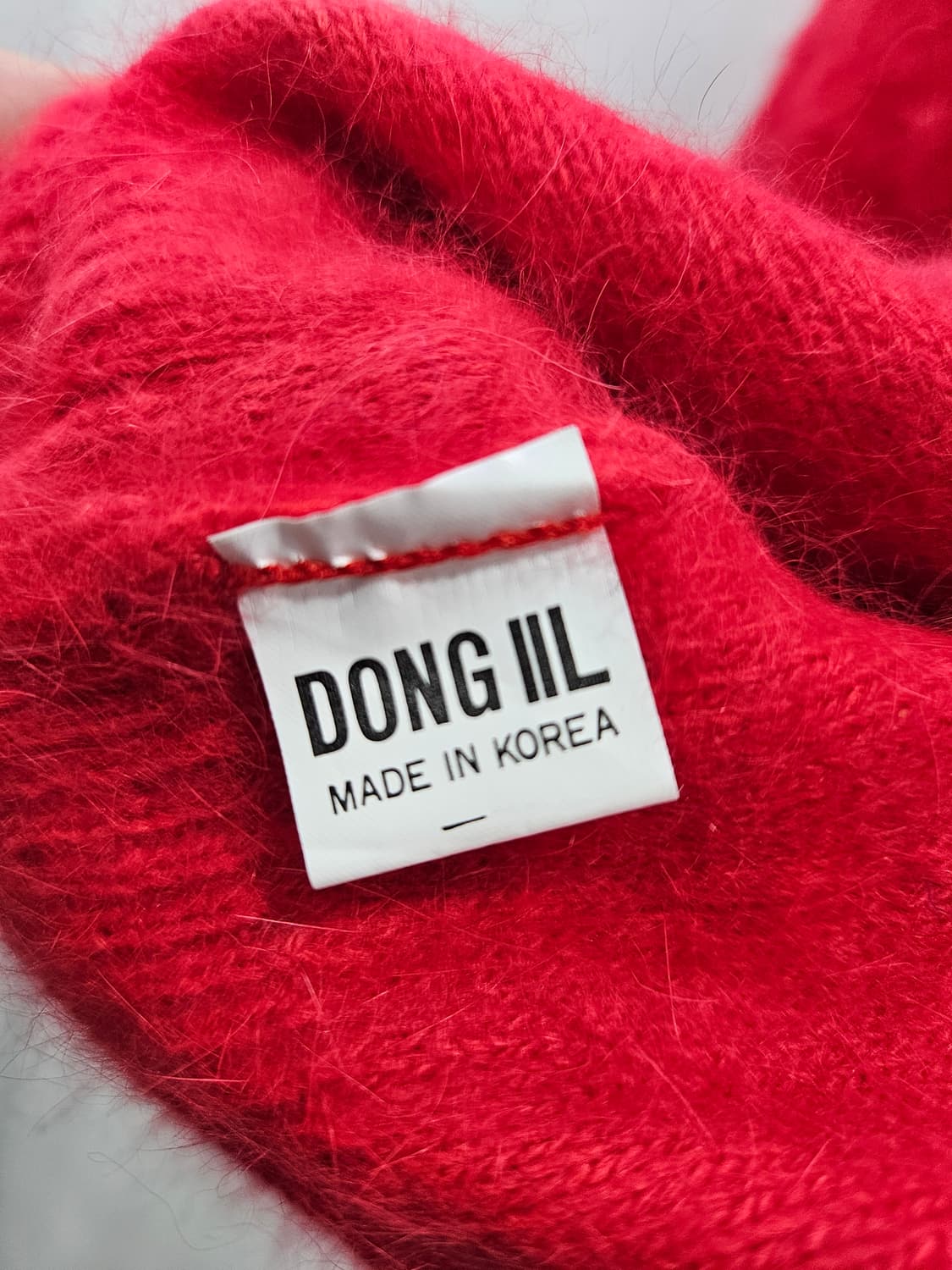 레트로 앙고라 비즈장식 레드 가디건  상품이미지4