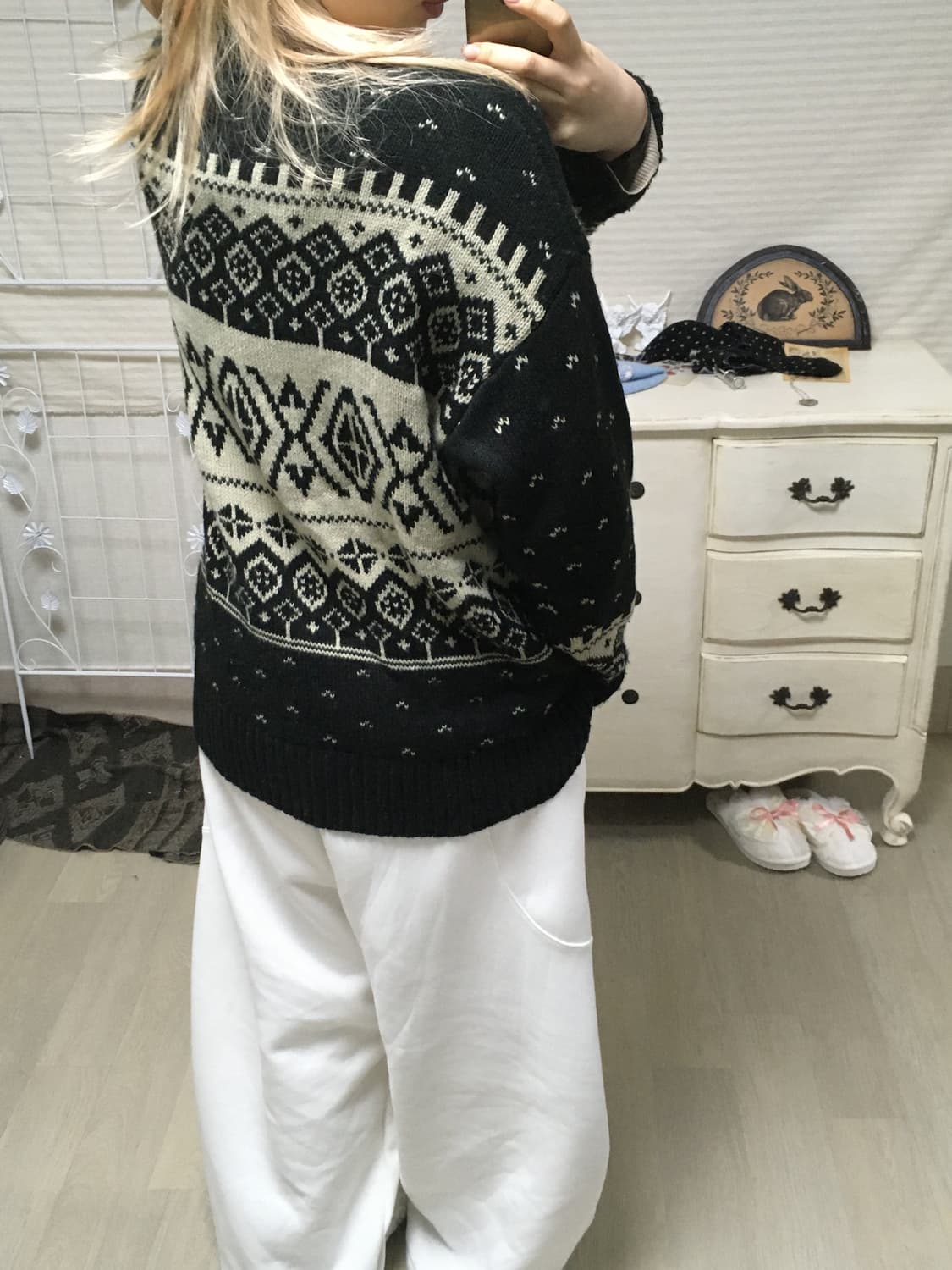 jpn vintage 사만사 모스투 노르딕 니트 상품이미지4