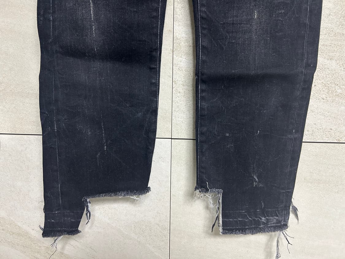 R13 블랙 데님 하의 상품이미지6