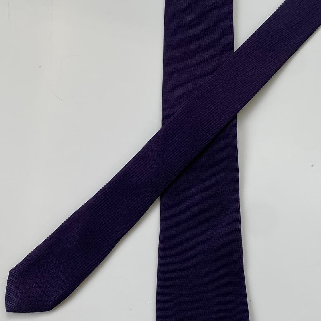 프라다 (PRADA) 퍼플 명품 정품 넥타이 상품이미지4