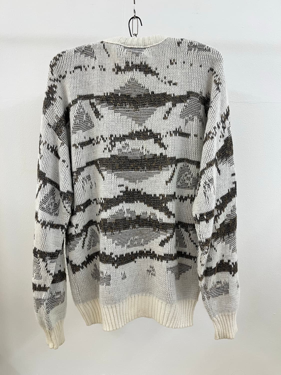 90s USA 빈티지 패턴 니트 크루넥 스웨터 상품이미지3