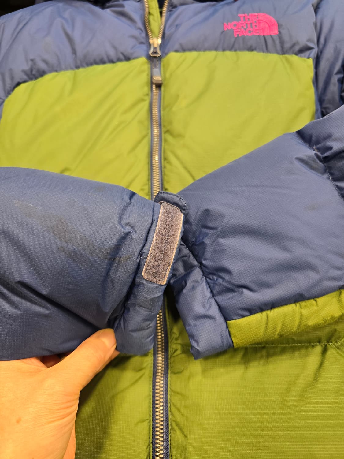 노스페이스 남여공용 구스다운 패딩 블루/그린 95~100 상품이미지5