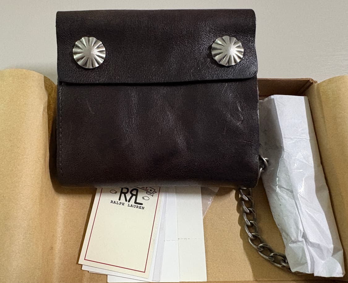 rrl 더블알엘 콘초 레더 체인 월렛 지갑 상품이미지2