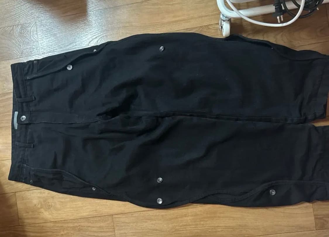 산산기어 코튼 웨이브 팬츠 블랙 상품이미지2