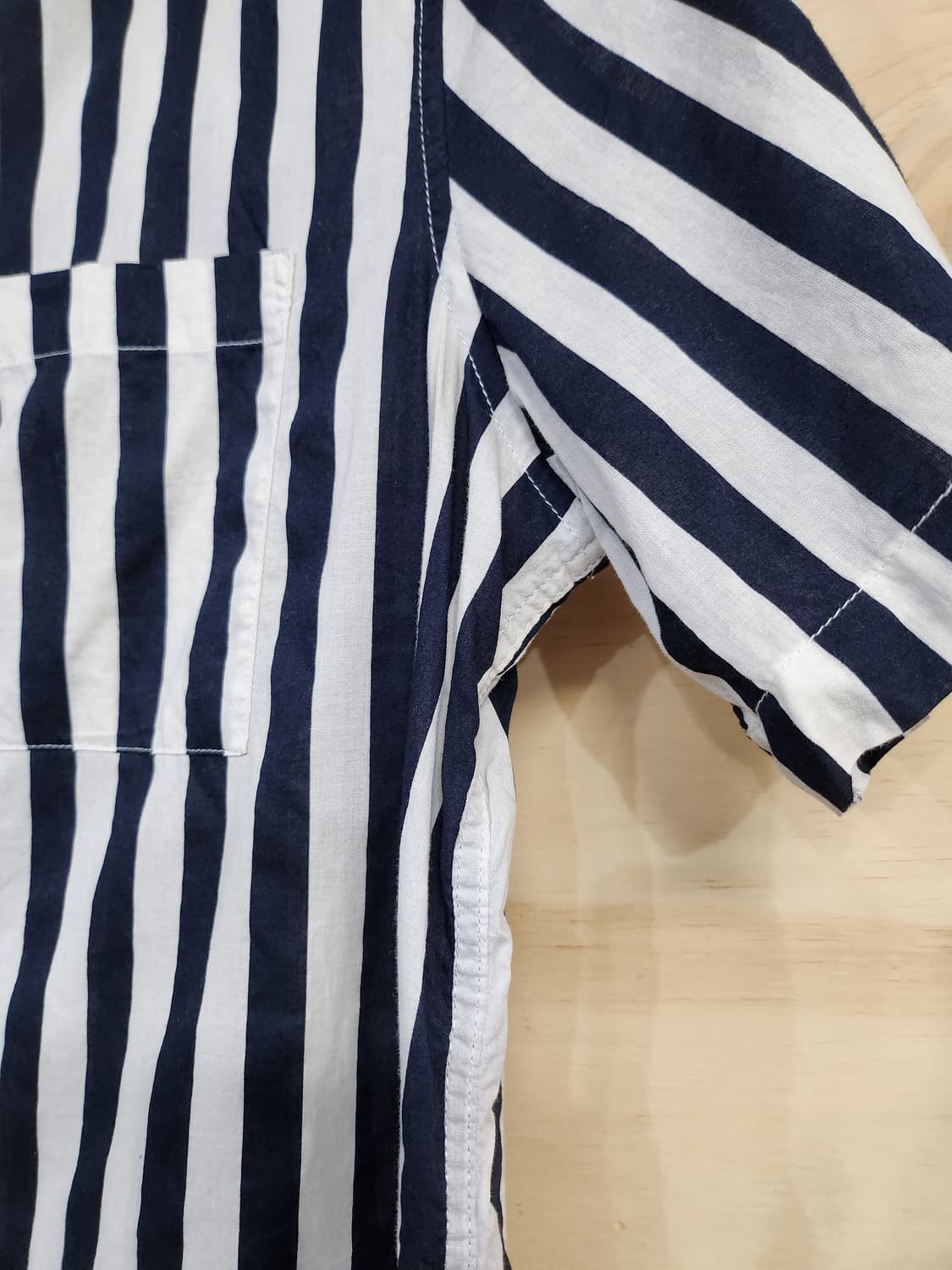 1122) 에이치엔엠 스트라이프 면 셔츠 상품이미지3