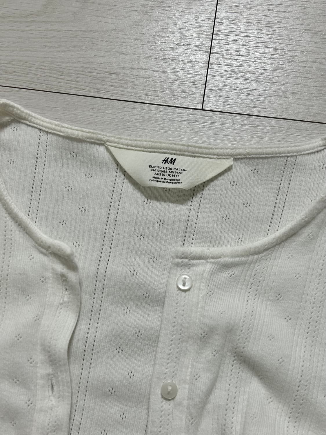 H&M 가디건 나시 세트 화이트 포인텔 상품이미지3