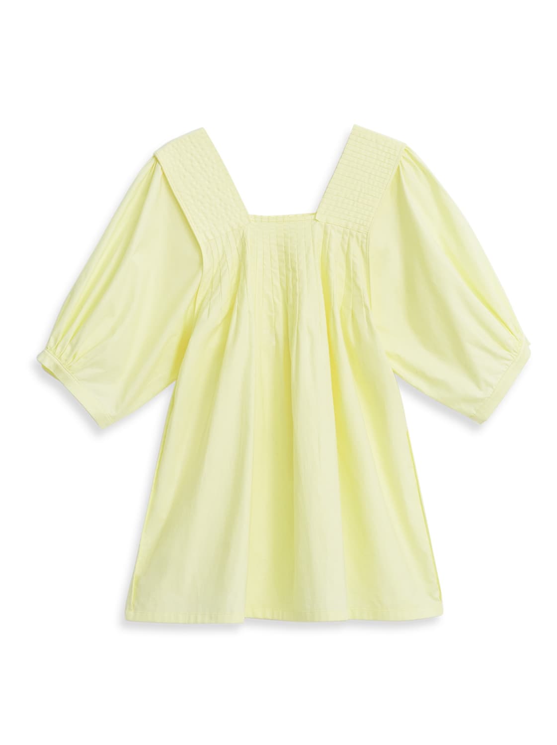 COSMOSS PLEATED NECK HALF SLEEVE BLOUSE 상품이미지2