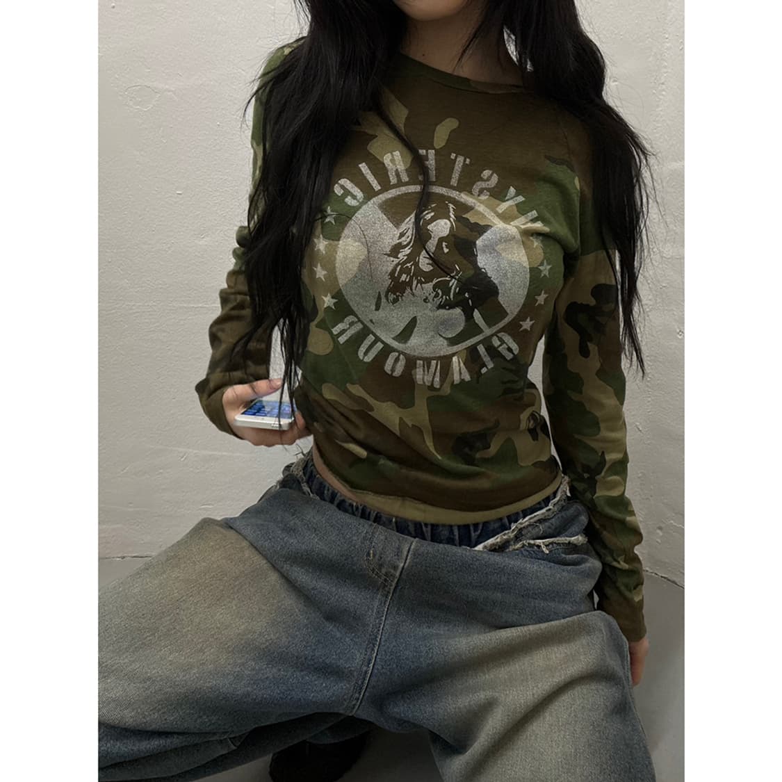 히스테릭글래머 HYSTERIC GLAMOUR Camo T-shirt 상품이미지1