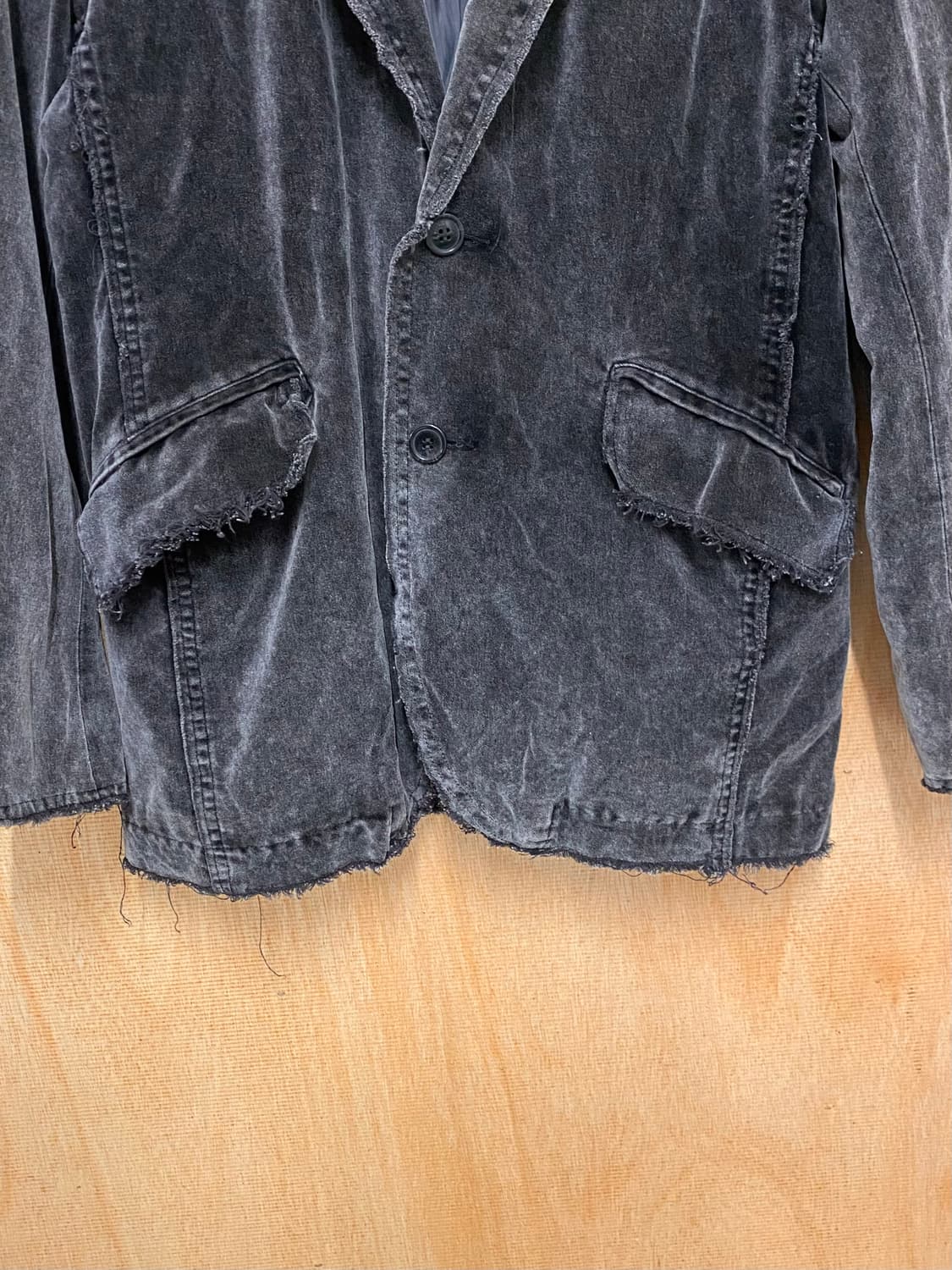 VTG hard washed velvet blazer 하드워싱 벨벳 자켓 상품이미지4