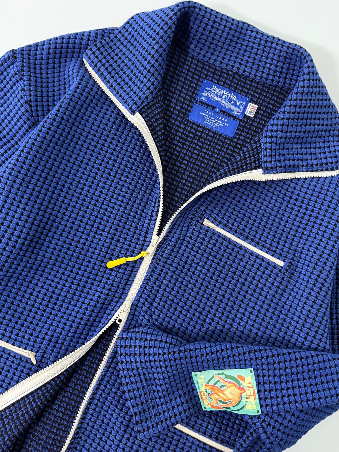 paratodo 파라토도 오버핏 블루 예티 테크 니트 집업 가디건 상품이미지3